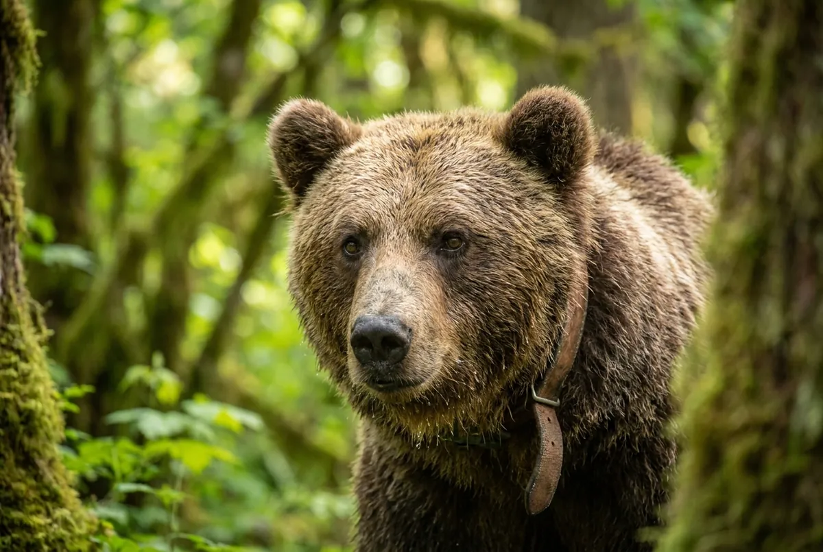Michal, the brown bear cared for by the FOUR PAWS foundation, whom Overtron supports with part of its profit